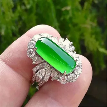 Vintage Autentic Verde, Rotund CZ de Cristal pot fi Stivuite Inel pentru Femei Petrecerea de Nunta Inele de Bijuterii Accesorii
