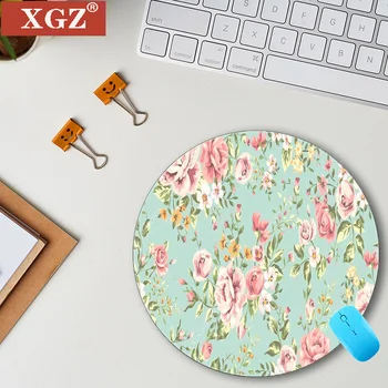 XGZ rotund frunze de pictură în ulei mic mouse pad 220X220, 200X200, potrivite pentru/joc/birou calculator comprimat student joc decor