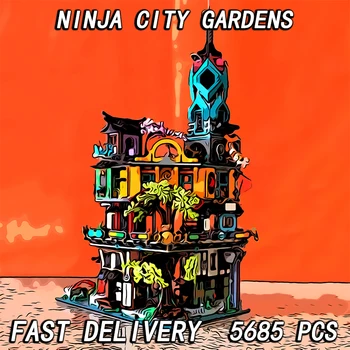 ÎN STOC Serie Film City Gardens Strada Ninja Vizualiza Modelul Compatibil 71741 Blocuri Caramizi Jucarii pentru Copii, Cadouri de Ziua de nastere