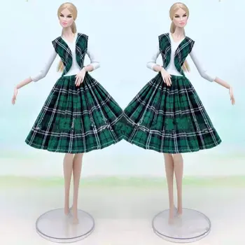 1/6 Grila Verde Rochie Fără Mâneci Haina Haine Papusa Set Accesorii Pentru Barbie Haine De Printesa Rochie De Petrecere 11.5