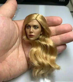 1/6 scară cifra de sex feminin Elizabeth Olsen blonda versiune Vrăjitoare sculptura cap modelul de 12 inch de acțiune figura