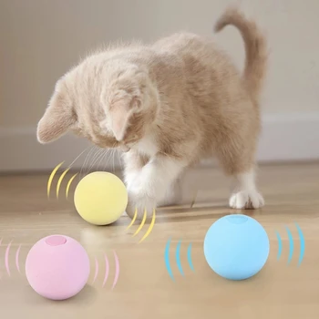 1 BUC Pisica Jucarii Interactive Consumabile pentru animale de Companie Gravity Ball Insecte Asteptare Cat de Crăciun Jucării Lână Minge de Sondare Catnip Jucării Dropshipping