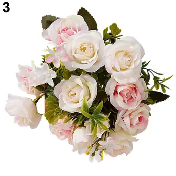 1 Buchet De 15 Capete Stil European Artificial Royal Rose Home Decor Camera Flori