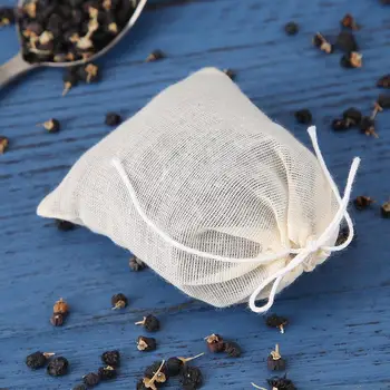 100buc/Lot Gol Pungi de Ceai Cu String Vindeca Sigiliu Hârtie de Filtru pentru Planta de Ceai Vrac Supa Aromă de Gătit pliculețe de Ceai