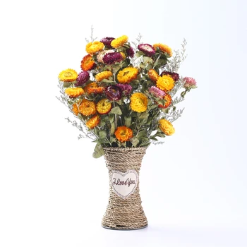 10buc Capete de Flori de Paie Uscate Crizantema Ramură Decorative Daisy Real Uscate Natural de Floarea-soarelui Buchet de flori Pentru Decor Acasă