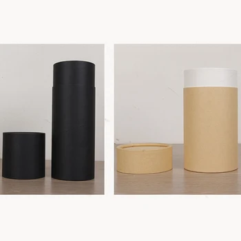 10buc/ Lot Negru Kraft Tub de Carton Pentru Sticle de Parfum ,Creion Boxs Mic Cadou Recipient Cu Capac Pot Personalizate