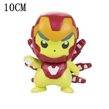 10CMPokemon Monstru de Buzunar Toy Anime Figura Pikachu PENTRU că Vengers Spiderman Iron Man Model de Desene animate Păpuși pentru Copii Festivalul de Cadouri