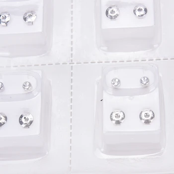 12 Perechi Medicale Din Aliaj De Oțel De Unică Folosință În Condiții De Siguranță Ureche Stud Piercing Bijuterii Arma Poanson Instrument De Culoare Argintie Cercel Piercing