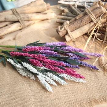 12heads Lavanda Flori Artificiale de Înaltă Calitate de Flori Pentru Decor Acasă Cereale Decorative Fals Planta Flori de Matase Buchet de Mireasa