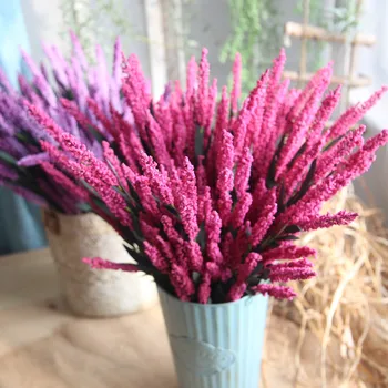 12heads Lavanda Flori Artificiale de Înaltă Calitate de Flori Pentru Decor Acasă Cereale Decorative Fals Planta Flori de Matase Buchet de Mireasa