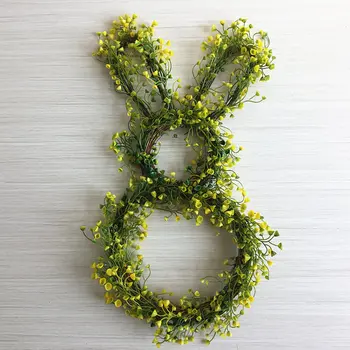 2019 Nou Design Agățat de Perete Decor de Crengi de viță de Vie Bunny Coroană de flori pentru Sezonul de Primăvară Decorare