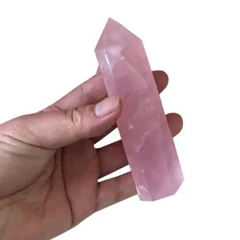 2020 Nou Stil de 40-50mm Piatra Naturala Trandafir Roz Cristal de Cuarț Bagheta Punct de Vindecare Piatră Minerală Dormitor, Camera de zi Accesorii
