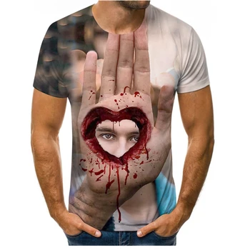 2020 vara T-shirt pentru bărbați fotografie model 3D de imprimare de moda pentru bărbați și femei T-shirt textura moale moda casual barbati la