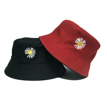 2021 Noi Margarete Flori de Imprimare Panama Găleată Pălării pentru Femei din Bumbac Reversibile Pescuit Capace pentru Bărbați Hip Hop Bob Capac Chapeau Femme