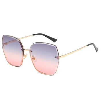 2021 Nou Cadru Mare Polarizat ochelari de Soare pentru Femei Ochelari UV Miopie Fata Rotunda Valul Mare Fata Slim ochelari de Soare 72010