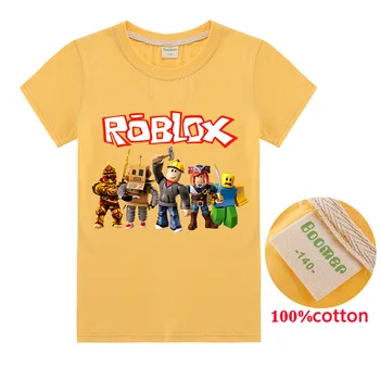 2021 Primavara-Vara Copii cu Maneci Scurte T-shirt Roblox Îmbrăcăminte pentru Copii Baieti Fete Haine Imprimate Desene animate Casual de Bumbac T-shirt