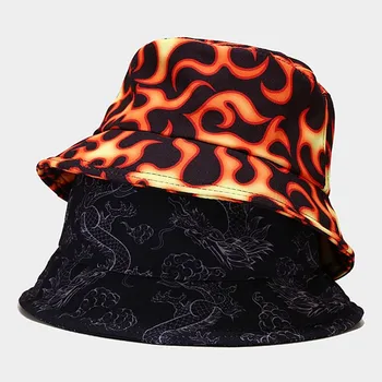 2021 Tie dye, Fluture,Incendiu, Nor, Dragon Print Pescar Hat pentru Barbati Femei de recreere în aer Liber Găleată Pălărie de protecție Solară de sex Feminin palarie de soare
