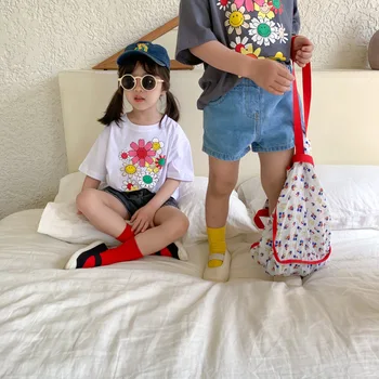 2021 Vara băieți și fete florale imprimare Vrac tricouri copii de moda casual, cu maneci scurte Topuri