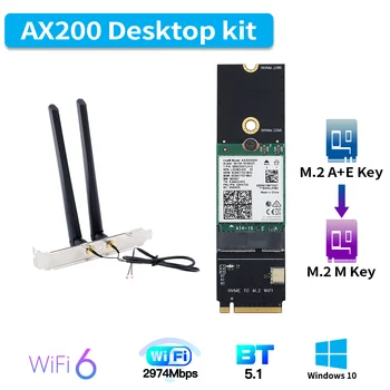 3000Mbps Pentru Intel AX200 WiFi6 Bluetooth5.1 AX210 M. 2 O+E Cheia de La M. 2 M pentru NVMe SSD Port de Rețea fără Fir Wlan Wifi Adaptor de Card