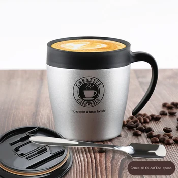 304 din Oțel Inoxidabil Creative 330ml Cană de Cafea Personalizată Izolat Termic Ceașcă de Cafea se Ocupe de Creație Călătorie Cani Termos cu ridicata