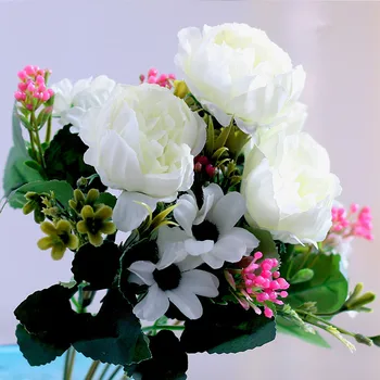 30cm Bujor Floare de Înaltă Calitate de Mătase Artificială Buchet de Flori Mici Fals Daisy Flori Accesorii DIY de Crăciun Decor Acasă