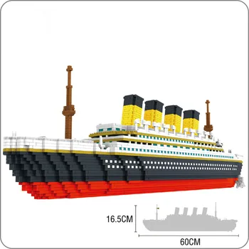 3800pcs+ Mici Particule Blocuri 60CM Dimensiune Mare Vas de Croazieră Titanic 3D Model Mini Cărămizi Jucarii pentru Copii Cadouri
