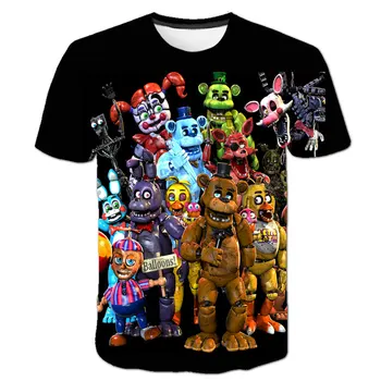3D Cinci Nopți la Freddy - T-Shirt pentru Copii de Înaltă Calitate tricou Baieti/Fete Haine Copil Tricou Kpop FNAT de Desene animate anime Tees