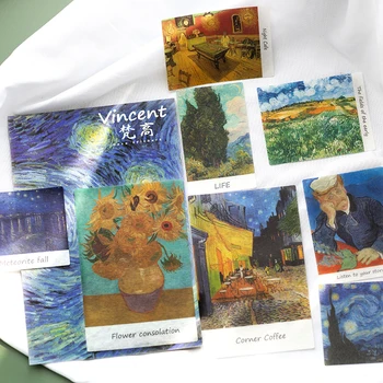 40 buc/pack, Muzeul de Arta Pictura Autocolante Vincent Van Gogh, Claude Monet, Picasso DIY Scrapbooking Glonț Jurnalizare Autocolante Deco