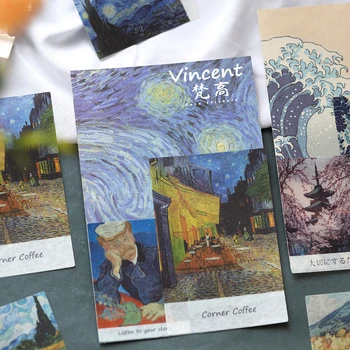 40 buc/pack, Muzeul de Arta Pictura Autocolante Vincent Van Gogh, Claude Monet, Picasso DIY Scrapbooking Glonț Jurnalizare Autocolante Deco