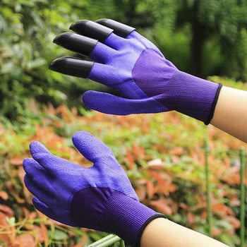 4buc Mănuși de Grădină 4 ABS Plastic Grădină Genie Cauciuc Mănuși Cu Gheare Rapid Ușor pentru a Săpa și a Plantelor Strălucire Mănuși de Sapat Manusi