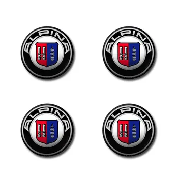 4buc Noi Capace de Roți Auto Center Insigna Emblema Autocolant pentru BMW ALPINA Logo-ul E46 E39 E90 E60, E36 F30 X5 E53 F10 Accesorii Auto