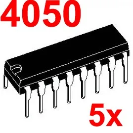( 5 buc/lot ) 4050 CMOS Logica IC, BAIE Pachet.