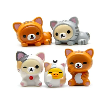 5Pcs/Set Drăguț hello kitty Anime figurina PVC Jucării Drăguț Animale de Păpuși Acasă Decorare Auto Ornamente de Colectare de Cadouri pentru Baieti