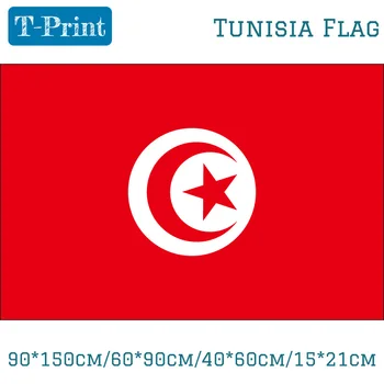 90*150 cm/60*90cm/40*60cm/15*21cm Tunisia Drapelul Național 3x5ft Pentru Ziua Națională Jocurile Olimpice de Eveniment Office Home decor
