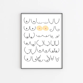 Amuzante Sani O Linie De Artă Nud De Femeie Fata De Putere Panza Pictura Nud Sexy Feministă Printuri Poster Pentru Camera De Zi De Decorare Acasă