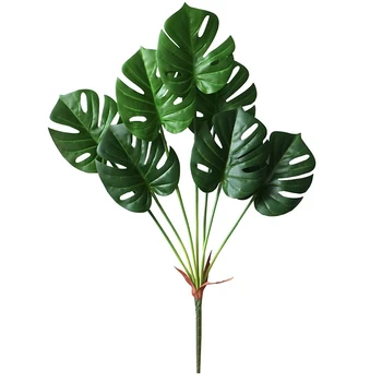 Artificiale Tropicale cu Frunze de Palmier Fals Monstera Copac Plante pentru Casa si Decoratiuni, Verde