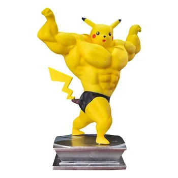 Autentic Pokemon Cifre GK Musculare Pikachu Squirtle Psyduck Acțiune Figura Model de Culturism Jucărie Musculare Pokemon Amuzant Model de Jucărie
