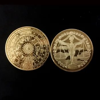 Balanta Monedă Comemorativă Douăsprezece Constelații Norocos Monedă De Aur