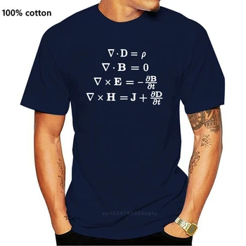 Barbati Tricouri Maxwell Ecuațiile Topuri Din Bumbac Tricou Maneca Scurta Știință Fizică Geek Ecuație Matematică Tocilar Tricouri