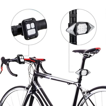 Biciclete inteligent de Cotitură Semnal Ciclism Stop Inteligent USB Exigibilă Biciclete Lumina Spate LED Control de la Distanță de Siguranță Lampa de Avertizare