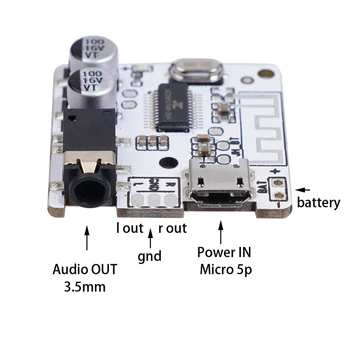 Bluetooth Audio 5.0 Modul Receptor MP3 Fara Decodor Consiliului de 3,7-5V Stereo Wireless Muzica de Decodare Bord Amplificator