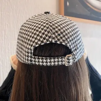 Britanic Houndstooth Fata Capace Pentru Femei Barbati Streetwear Verificat Snapback Hip Hop Șapcă De Baseball Os Trucker Hat Chapeau Homme