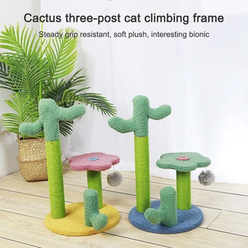 Cactus Pisica Zgarieturi Posturi Covor de Flori pentru Pisici de Interior Copac Pisica