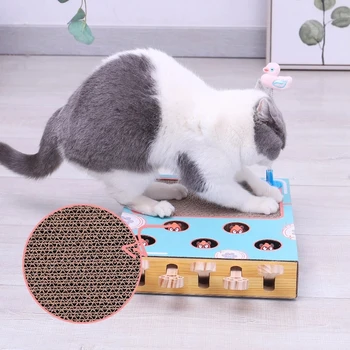 Cat Scratcher Carton Pet Pisica Lovind Hamster Jucarii Pisici Jucarii Interactive Gheare Mașină De Tocat Hârtie Ondulat Cat Scratcher Pat Gatos