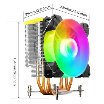 Caz de calculator Fan Silent Fan, CPU Racire RGB Liniștită PC Cooler Ventilator de carcasa Ventilatoare de 12V DC a Regla Viteza Ventilatorului Pentru Îngheț X400 CPU Cooler