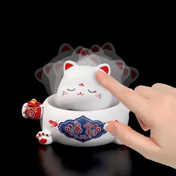 Chineză Primitoare Norocos Face Semn Avere Pisica Pisica Norocos Design Swing Cap Modelul De Afișare Acasă Mașina De Birou Desktop Decor Papusa