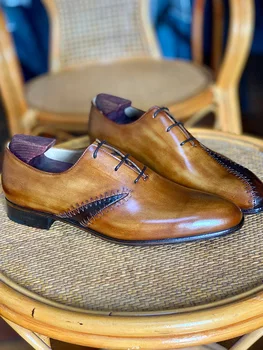 Cie Desinger Pantofi pentru Bărbați de Înaltă Calitate Oficială Casual din Piele Pantofi Oxford Petrecere de Nunta Rochie de Pantofi Elegante, lucrate Manual Personalizate OX50