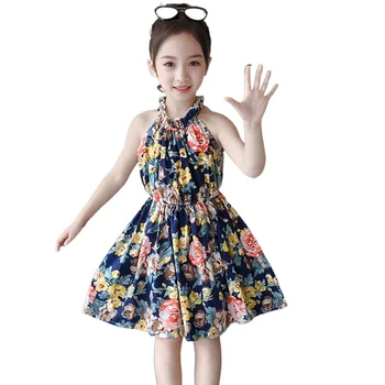 Copii Rochie de Vara Rochie Floral pentru Fete Noi pentru Copii Little Girl Dress Copii Purta Bretele 4-12 Ani