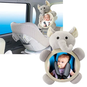 Copil Drăguț Confruntă Spate Oglinzi Reglabile Safety Car Baby Oglinda Din Spate A Scaunului Tetiera Retrovizoare Oglinda Auto De Siguranta Pentru Copii Monitor Nou