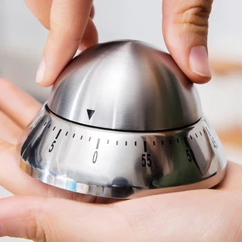 Cronometru de bucătărie din oțel inoxidabil de gătit ouă 60 de minute mecanice ceas cu alarmă de copt instrumente de gătit numărătoarea inversă de gestionare a timpului